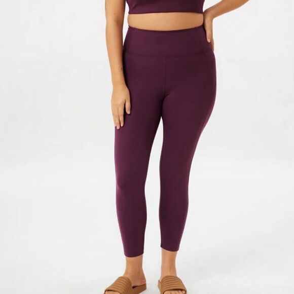 NWOT The Girlfriend Collective Plum Compressive High-Rise Legging Size L - Picture 2 of 9